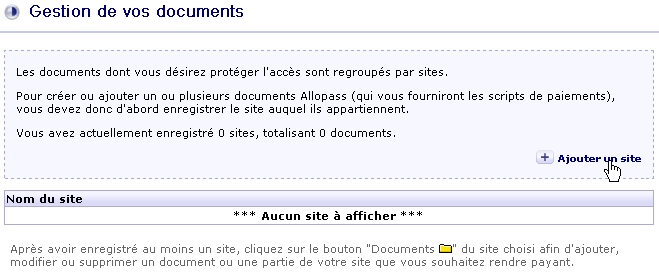 page perso site web gagner argent allopass