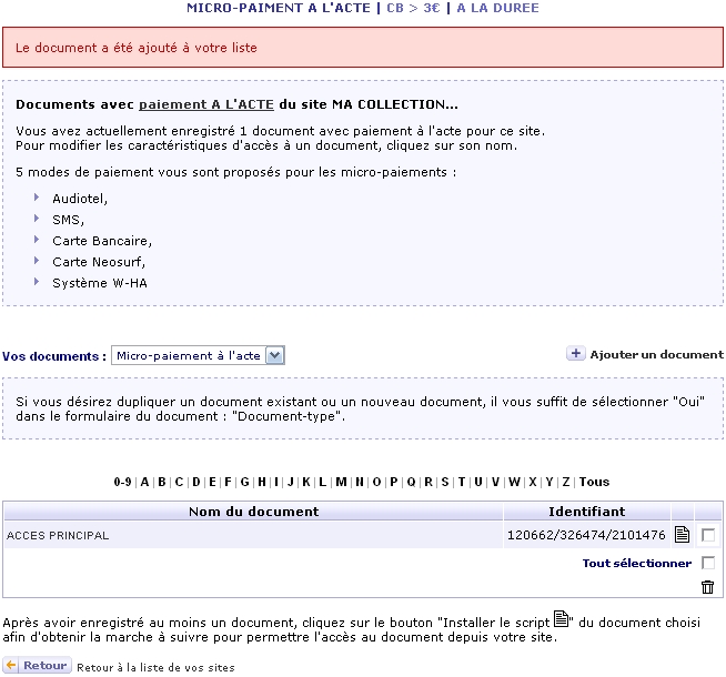 page perso site web gagner argent allopass