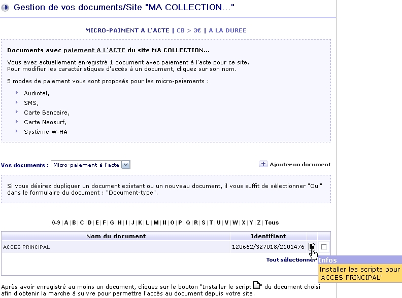 page perso site web gagner argent allopass